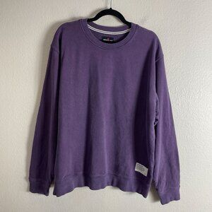 NEW American Giant Mens Large Vintage Wash Relax French Terry Purple Sweatshirt